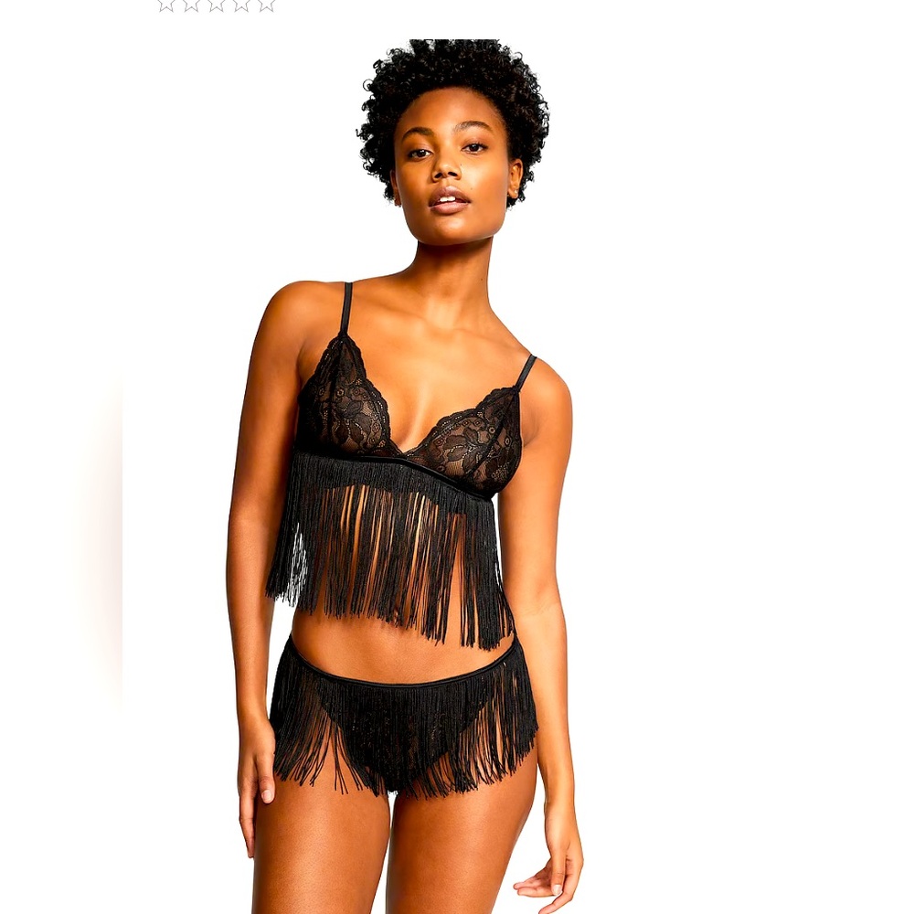 NWT-Super sexy black fringe Victoria’s Secret lingerie/bra set.